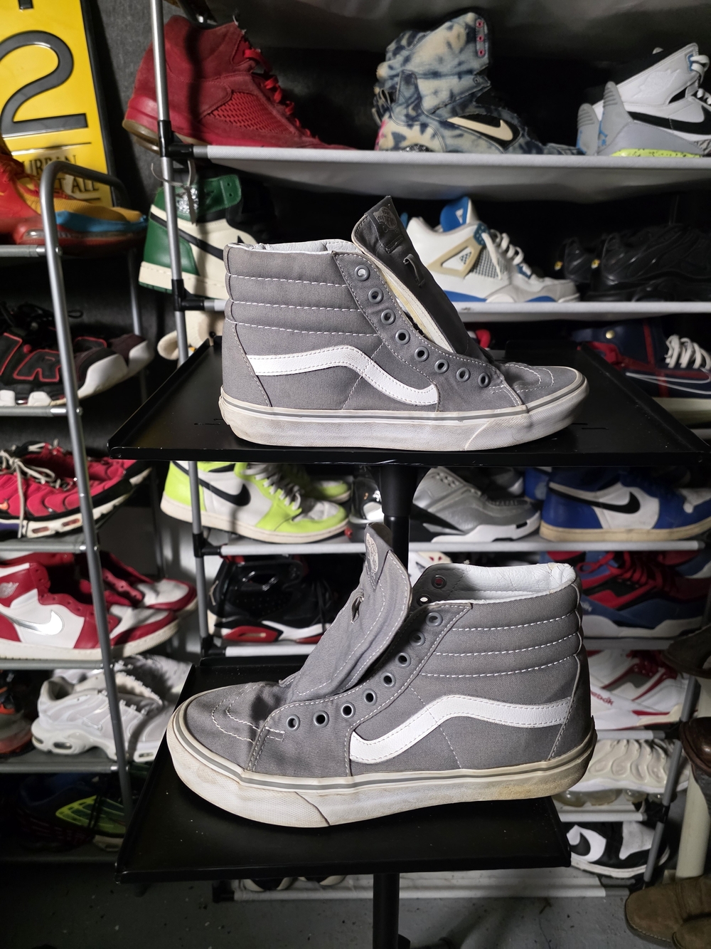 🔥 Vans Sk8-High Men’s Size 8 Gray Canvas Skate Shoes